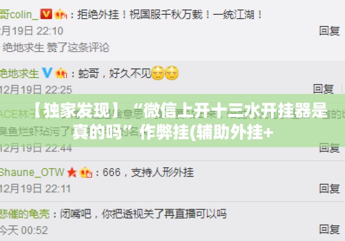 【独家发现】“微信上开十三水开挂器是真的吗”作弊挂(辅助外挂+