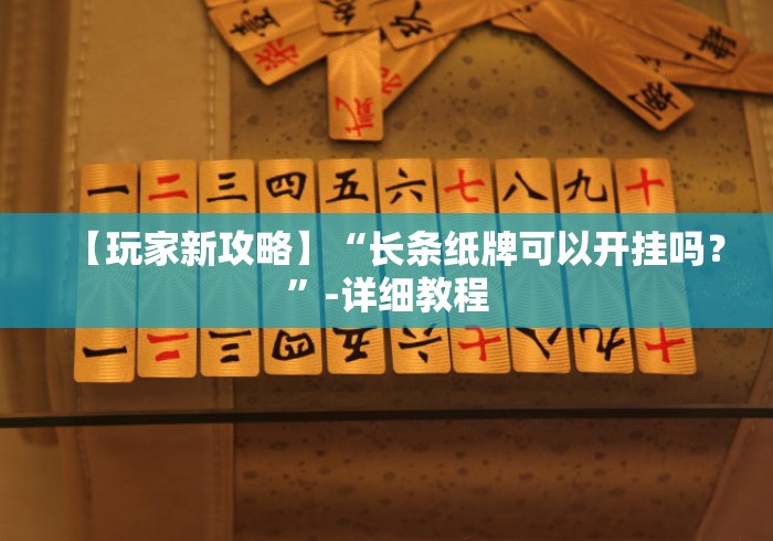 【玩家新攻略】“长条纸牌可以开挂吗？”-详细教程
